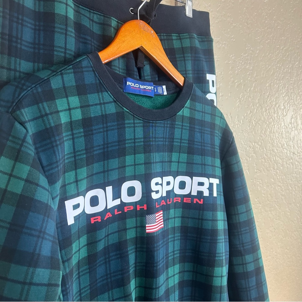 Polo Sport Ralph Lauren tartan plaid jogger set small/medium sweats